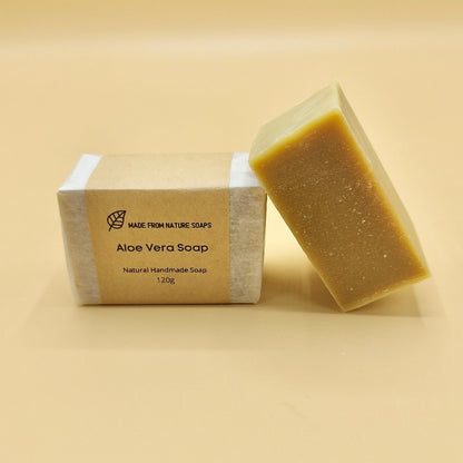 All natural soap bar with Aloe Vera and Sea Weeds in eco-friendly packaging