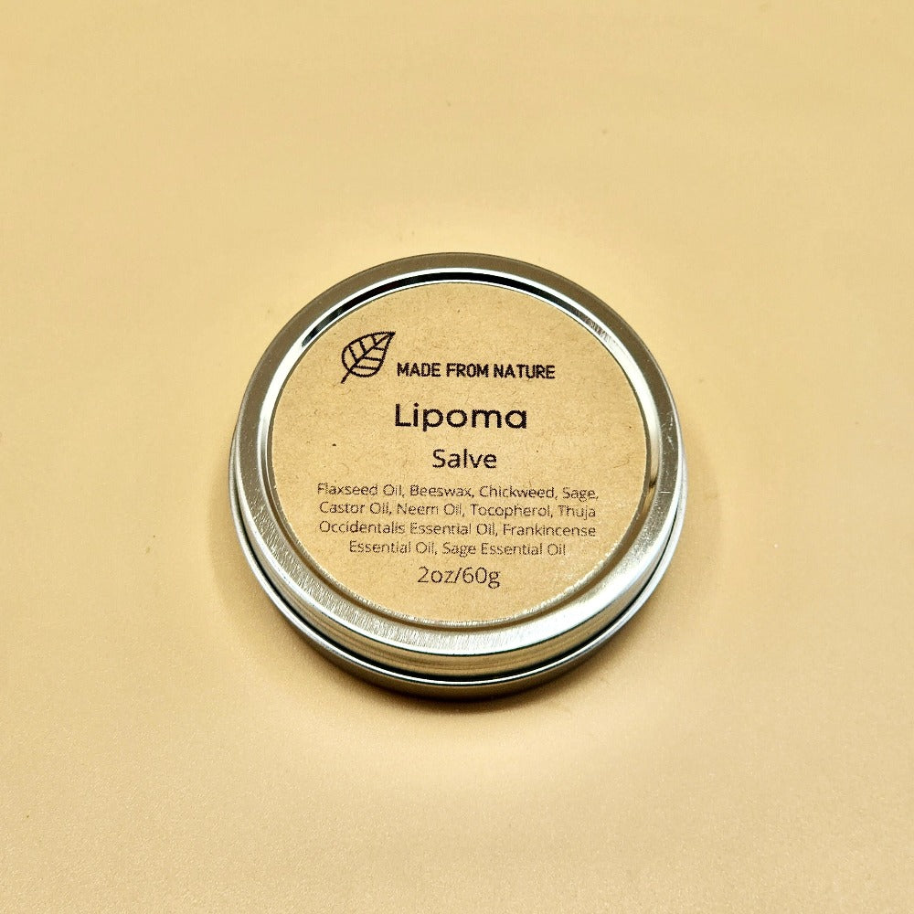 Holistic Lipoma Ointment has anti-tumor properties that may help shrink the lipoma. Lipoma Cream is packed in eco friendly metal til.