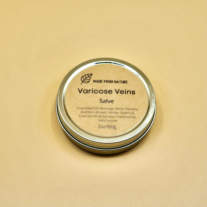 Natural varicose vein cream is a traditional and natural way to restore your veins elasticity, and to tighten, tone, or shrink large varicose veins packed in 2oz metal tin