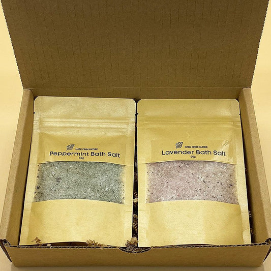 All Natural Peppermint Lavender Bath Salts for acne, eczema, and psoriasis