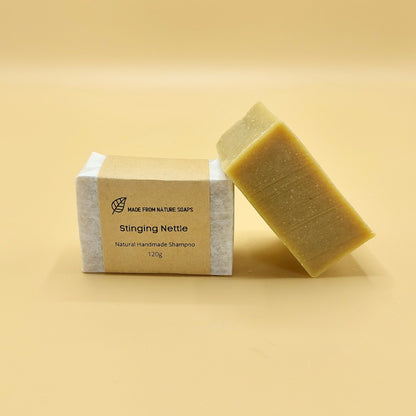 Natural Nettle Shampoo Bar controls dandruff, flaking on the scalp, hair loss and baldness